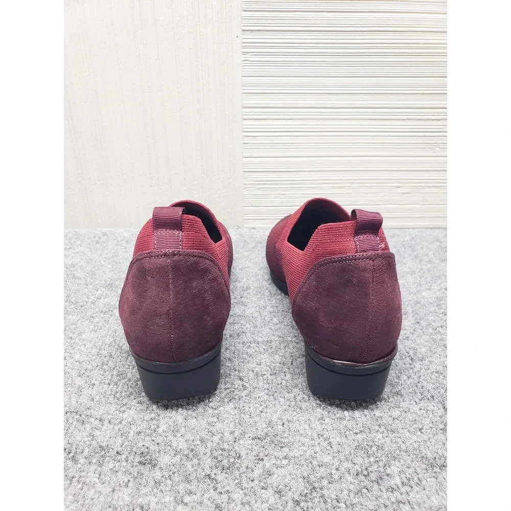 Impo Glenmory Women Shoes 9M Burgundy Stretch Comfort Wedge Pump Pull On Outdoor